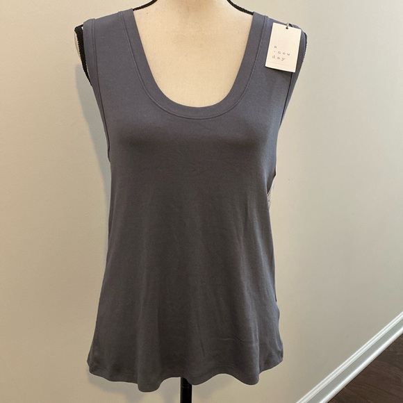 D & Co Tropical Print Shorts & A New Day Grey Sleeveless Tee both Sz XL top NWT - Picture 2 of 7